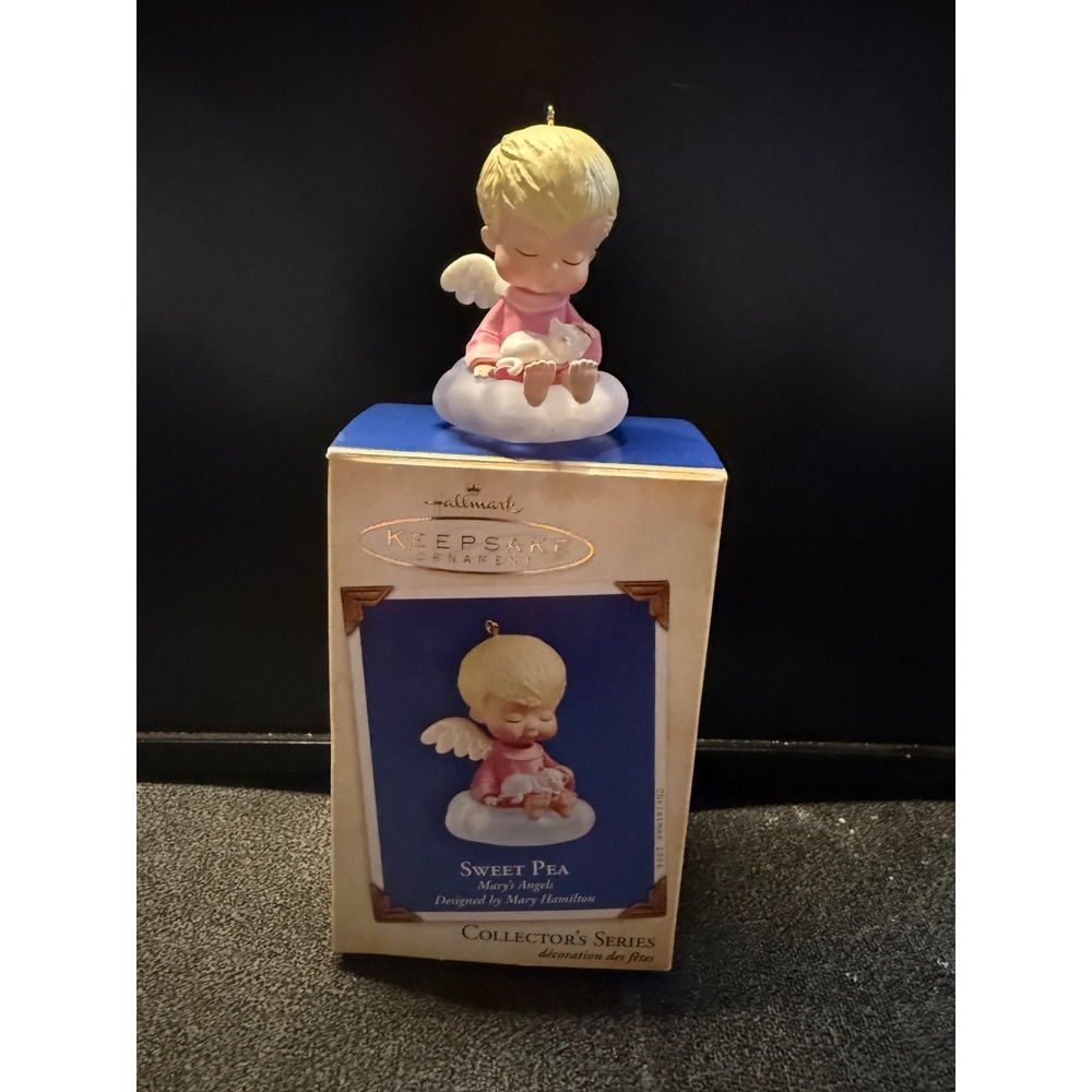 Hallmark Keepsake 2004 Marys Angels Sweet Pea Christmas Ornament with Box